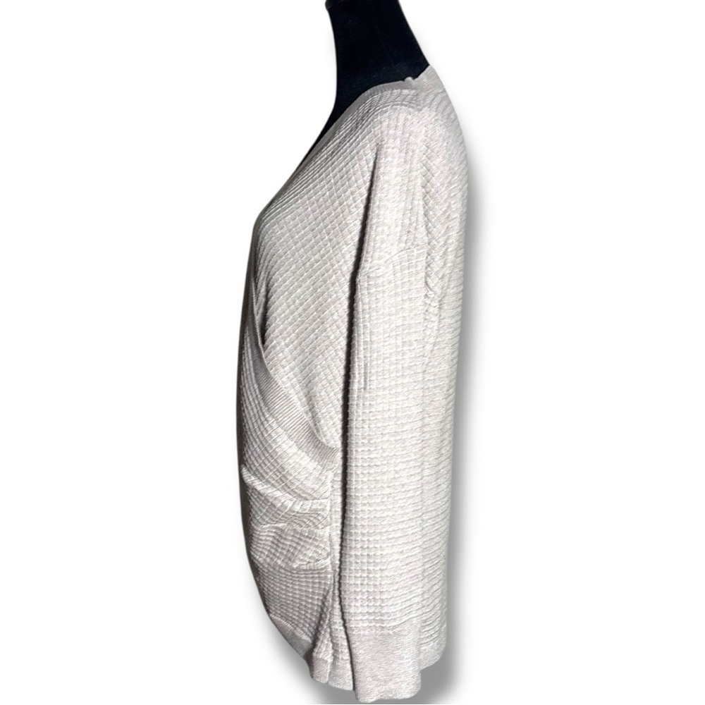 Unbranded Chic Cozy Cream V-Neck Wrap Front Long Sleeve Knit Size Large Sweater - Picture 5 of 16